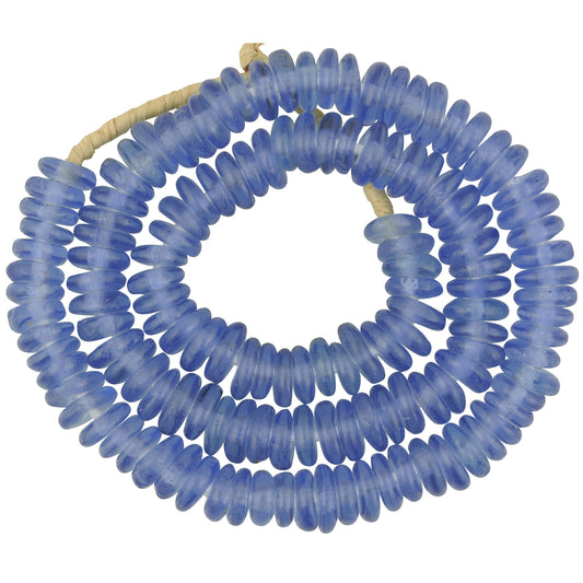 Perlen aus recyceltem Glaspulver, Krobo-Scheiben, ringförmiger afrikanischer handgefertigter Ghana-Schmuck