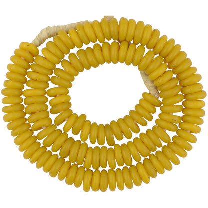 Recycled glass beads handmade Ghana disks spacers ethnic Krobo jewelry Africa