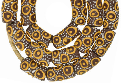 Perline riciclate in polvere di vetro fatte a mano gioielli collana africana Ghana