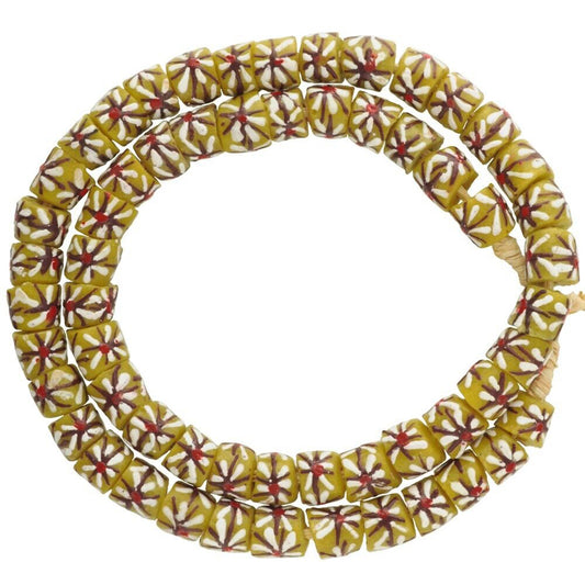 Стеклянные бусины из переработанного порошка ручной работы Кробо африканское торговое этническое племенное ожерелье