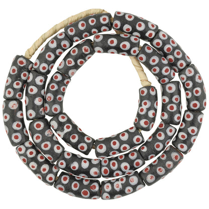 Afrikanische Perlen, recyceltes Glaspulver, ethnischer handgefertigter Schmuck, Ghana-Halskette
