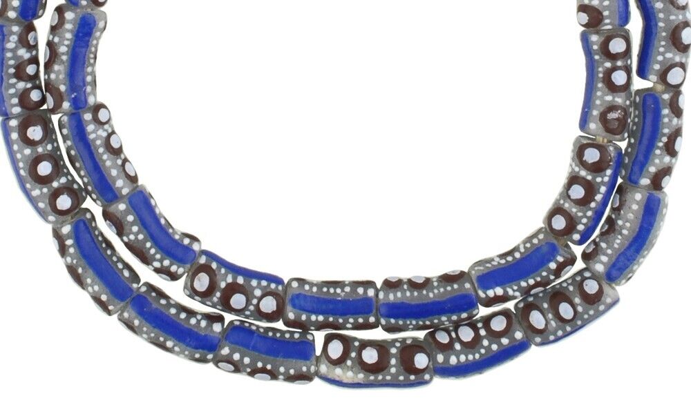 Handmade Ghana Krobo Glass Beads - Recycled African Trade Beads - alternate view