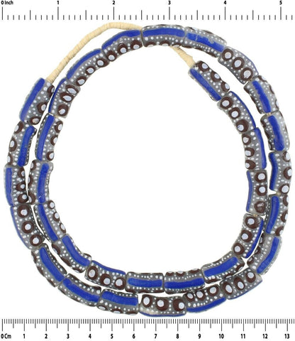 Recycled glass powder beads handmade Krobo ceremonial Dipo jewelry African trade
