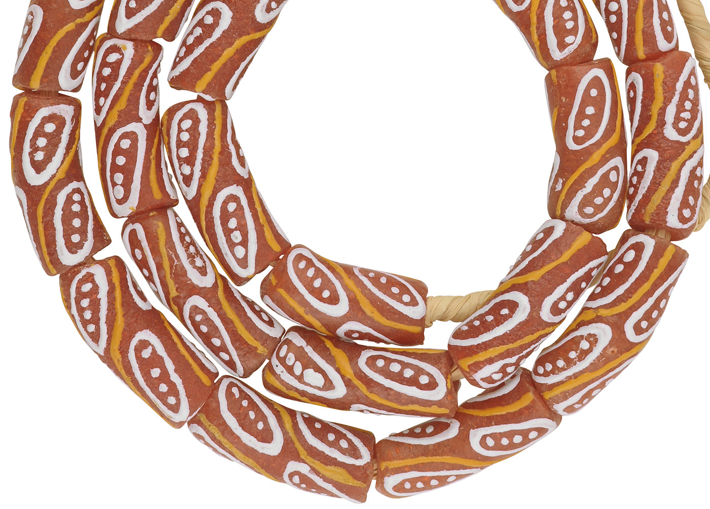 Recycelte Perlen, Glaspulver, afrikanischer Handel, handgefertigte Stammesschmuck-Halskette