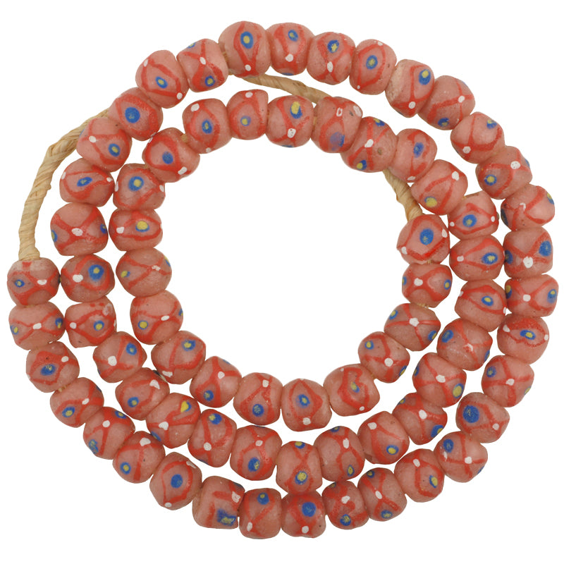 Neuer passender Strang Rosa Ananas Afrikanische Pulverglas Handelsperlen Krobo Ghana Sb-27547