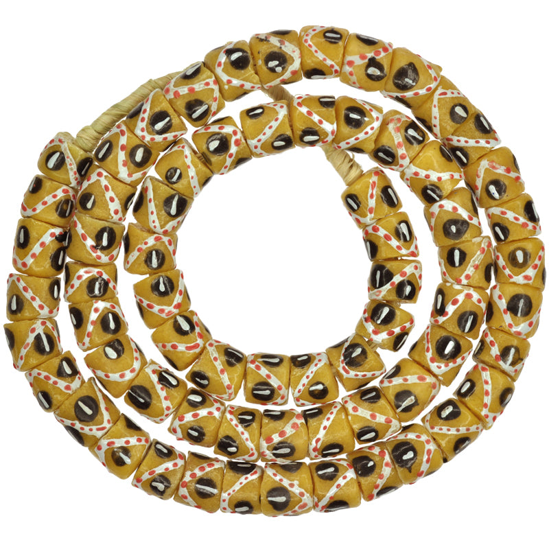 Fancy Powder Glass Beads - African Krobo Trade Beads 11Mm