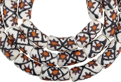 Стеклянные бусины из африканского порошка 10 мм - Fancy Krobo Trade Beads