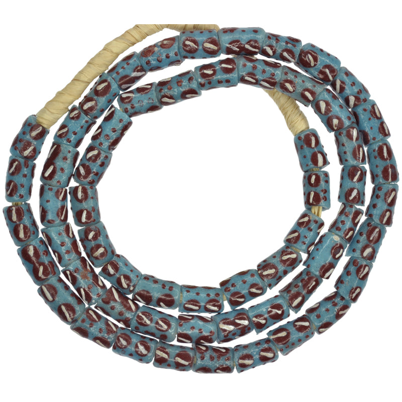 Handmade African Powder Glass Beads, 7Mm, Krobo Ghana Trade Beads