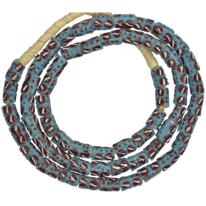 Handmade African Powder Glass Beads, 7Mm, Krobo Ghana Trade Beads