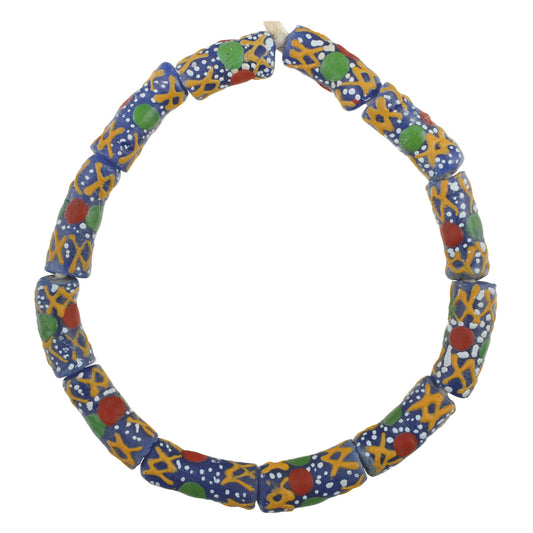 Африканские бусины Krobo из переработанного порошкового стекла Гана торговый этнический ювелирный браслет SB-36105