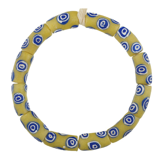Perles Krobo verre en poudre recyclé commerce africain Fancy Eye Ghana bracelet Dipo SB-36104