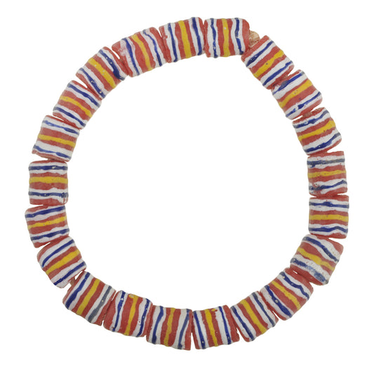 Recycelte Perlen Afrikanische Krobo-Pulverglas-Handelsperlen Ausgefallenes Armband Ghana neu SB-36106
