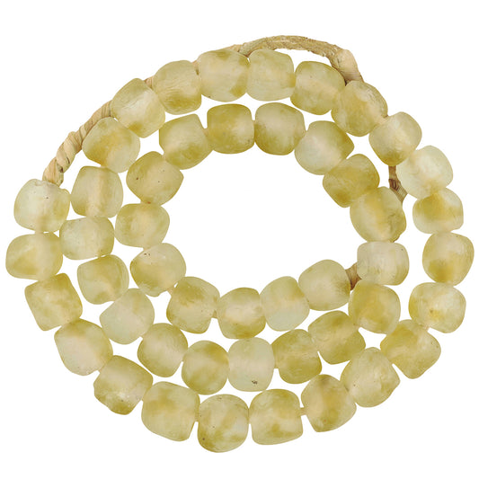 Necklace ☵ Afghani brass beads Ghana Akan lost wax brass beads White Krobo  bead