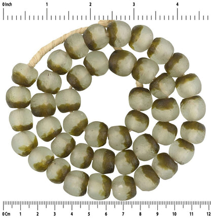 Handmade beads recycled glass powder Krobo ethnic necklace Ghana African