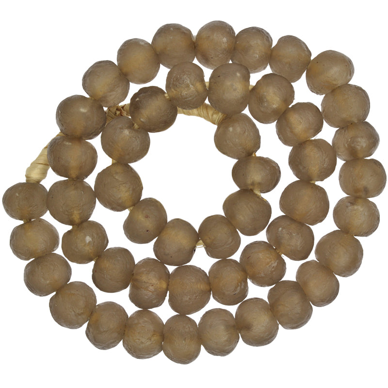 Translucent Krobo Powder Glass Beads - African Trade Beads 13-14Mm