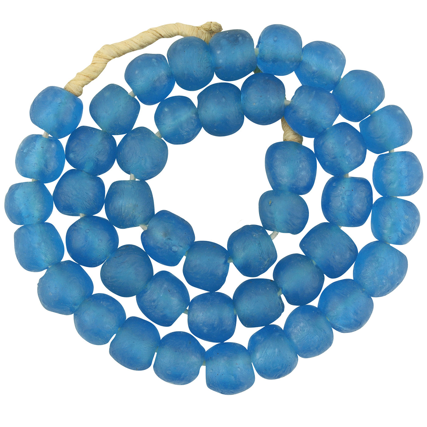 Handmade Krobo beads powder glass recycled bottle African jewelry necklace Ghana