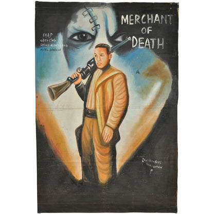Einzigartiges Filmplakat von Merchant of Death – handgemalt in Ghana