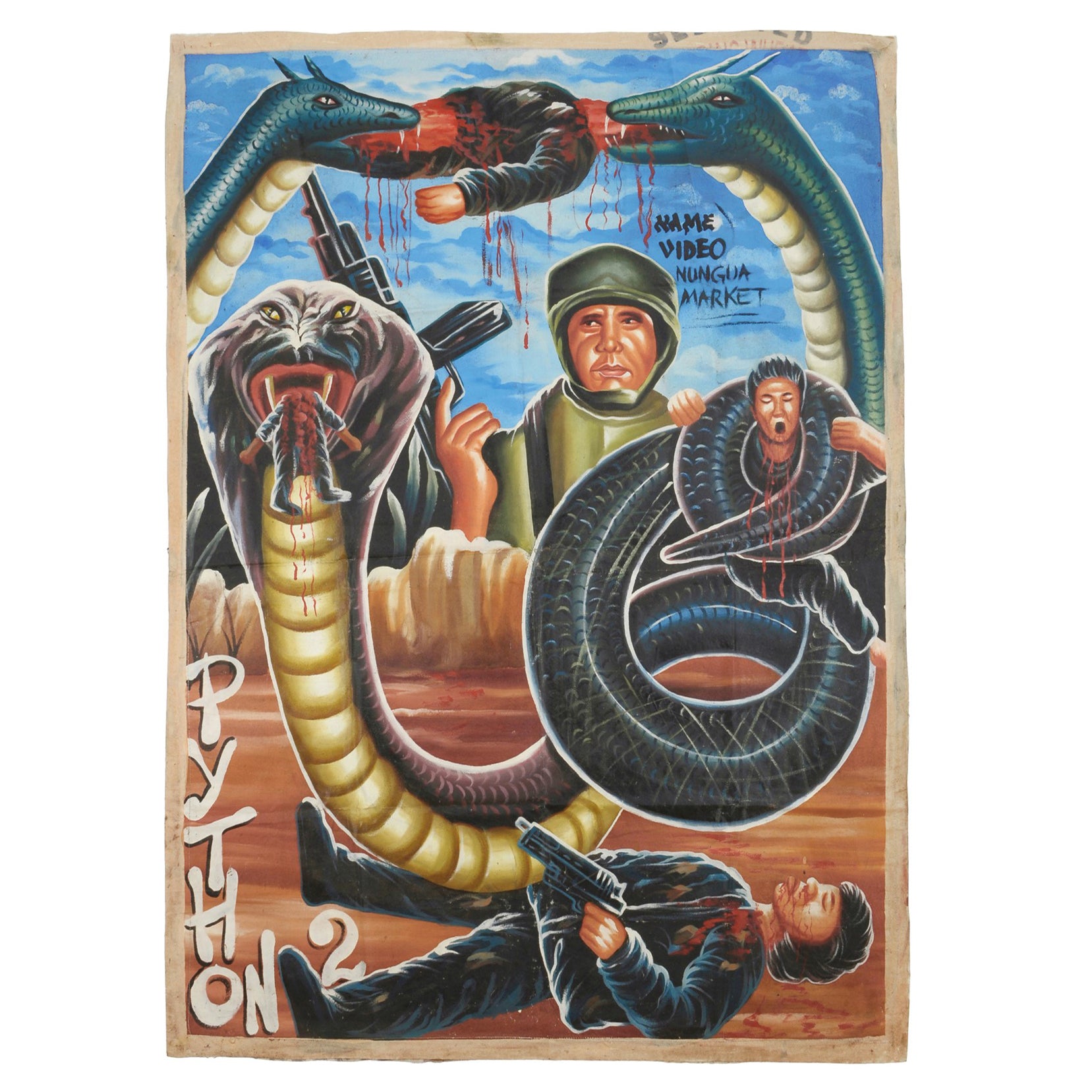 PYTHON 2 Movie Poster - Unique Hand-Painted Ghana Art – Tribalgh