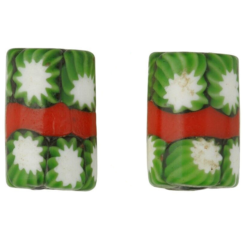 Antique Red Banded Venetian Millefiori Trade Beads - Αφρικανικό Μωσαϊκό