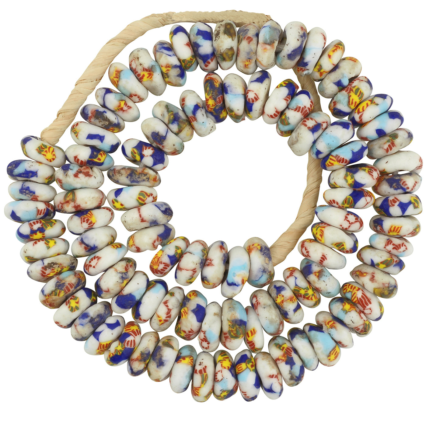 Perle di semi riciclate Dischi Krobo gioielli ghanesi fatti a mano africani