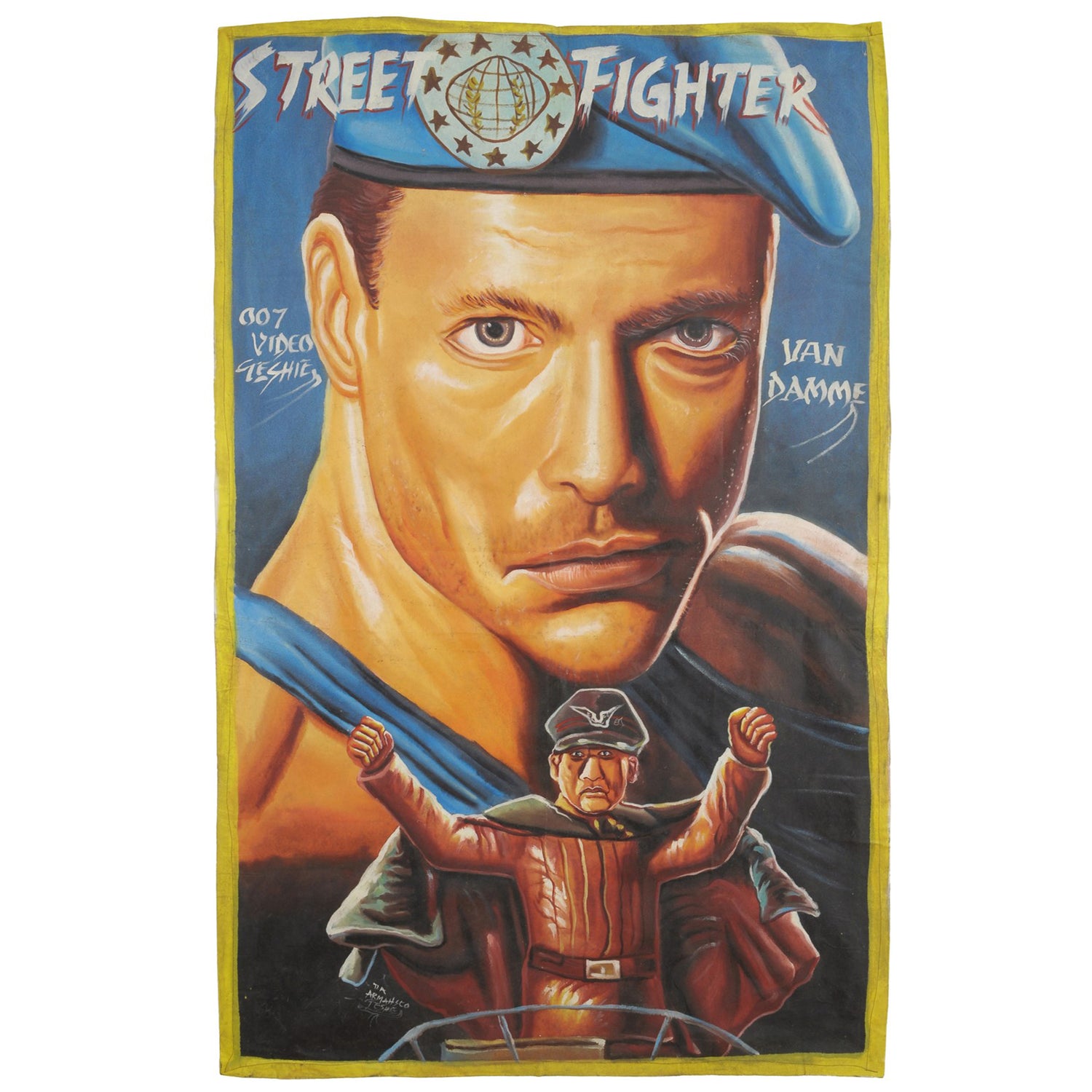 STREET FIGHTER MOVIE POSTER HAND PAINTED IN GHANA FOR THE LOCAL CINEMA