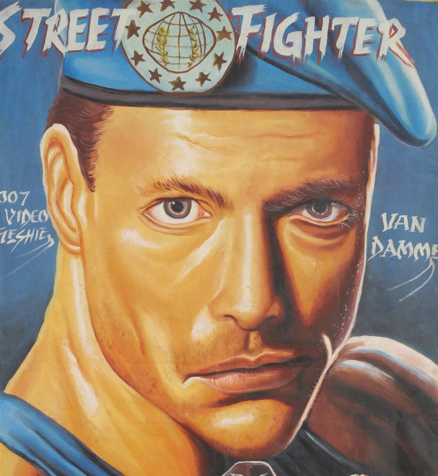 STREET FIGHTER MOVIE POSTER HAND PAINTED IN GHANA FOR THE LOCAL CINEMA DETAILS