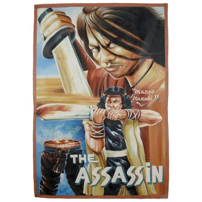 Αφίσα Cinema Movie Γκάνα Αφρικανική λαδομπογιά ζωγραφισμένη στο χέρι Art THE ASSASSIN