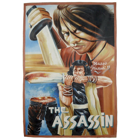 Cinema Poster di film Ghana Pittura a olio africana dipinta a mano Art THE ASSASSIN
