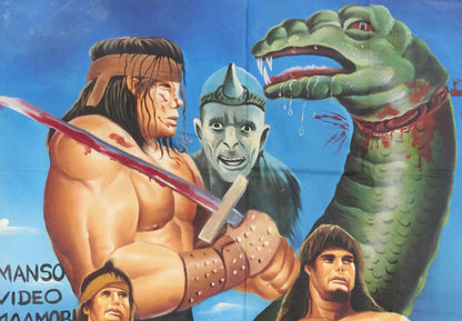 The Barbarians Movie Poster - Hand Painted Ghana Art - alternate view