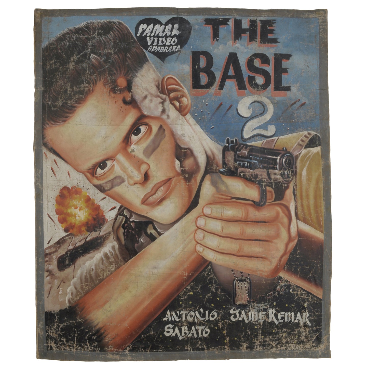 The Base 2 Movie Poster - Authentic Hand-Painted Action Art From Ghana