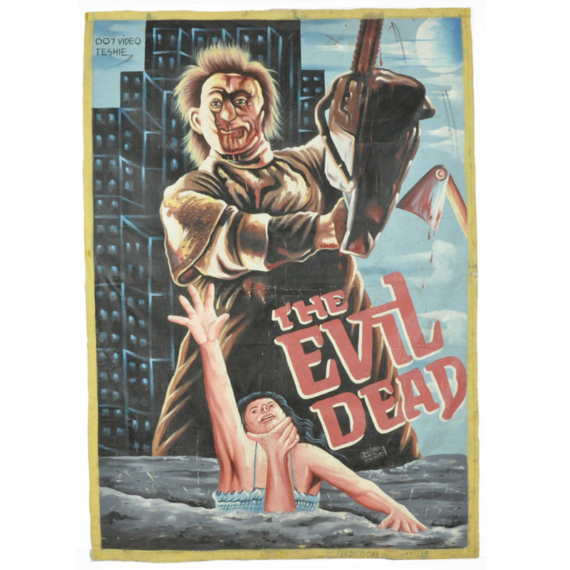 The Evil Dead Movie Poster - Hand-Painted In Ghana - horror scene artwork