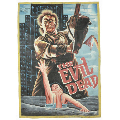 The Evil Dead Movie Poster - Hand-Painted In Ghana - horror scene artwork