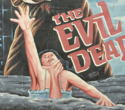 The Evil Dead Movie Poster - Hand-Painted In Ghana - close-up