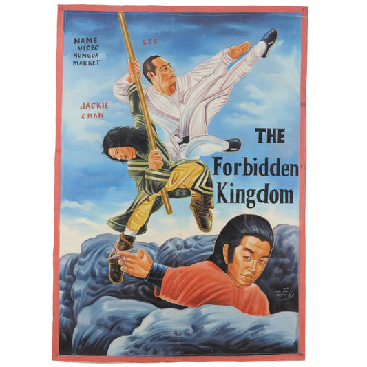 Ghana Movie Poster cinema Hand Painted African canvas THE FORBIDDEN KINGDOM