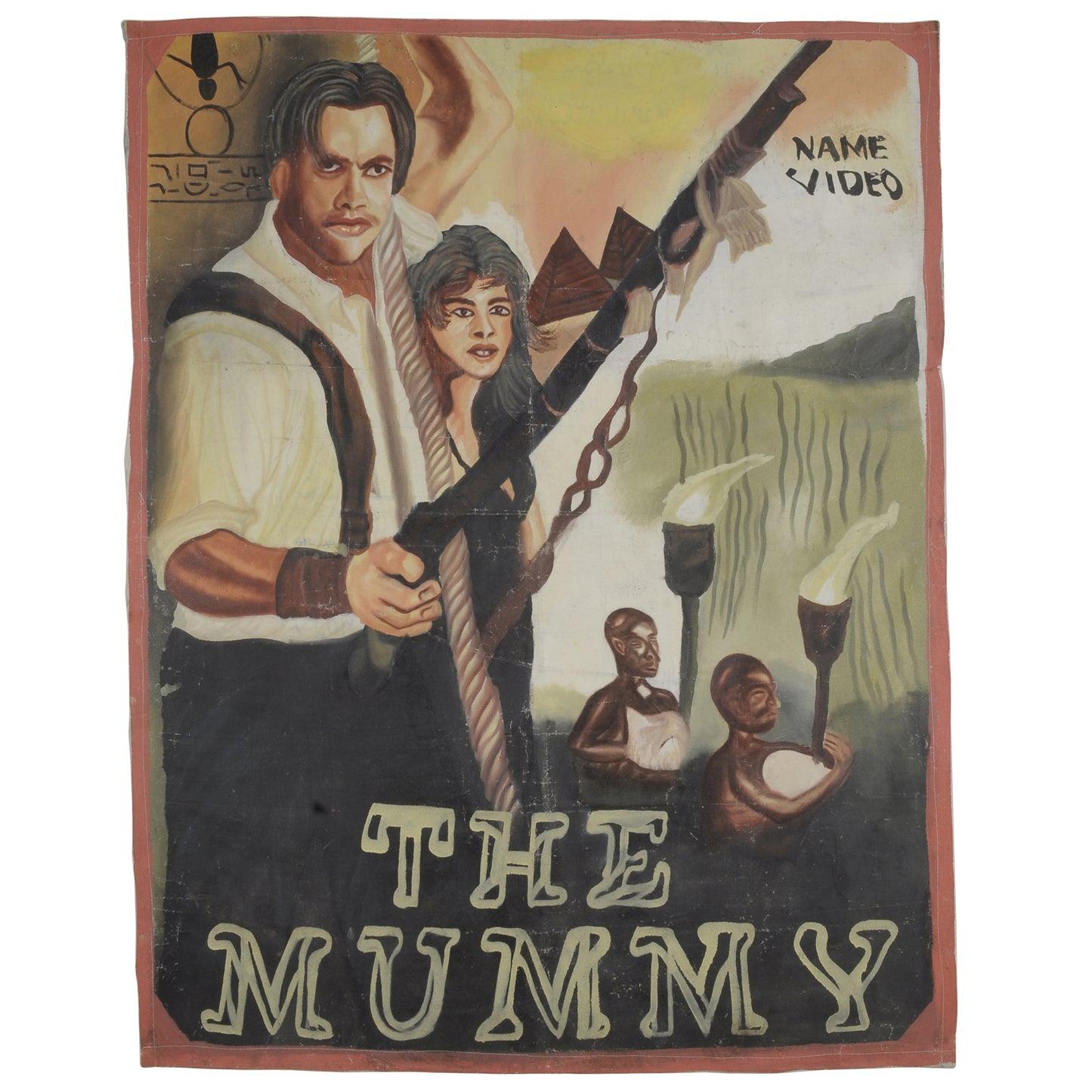 The Mummy Hand-Painted Movie Poster | Ghanaian Art - horror scene artwork