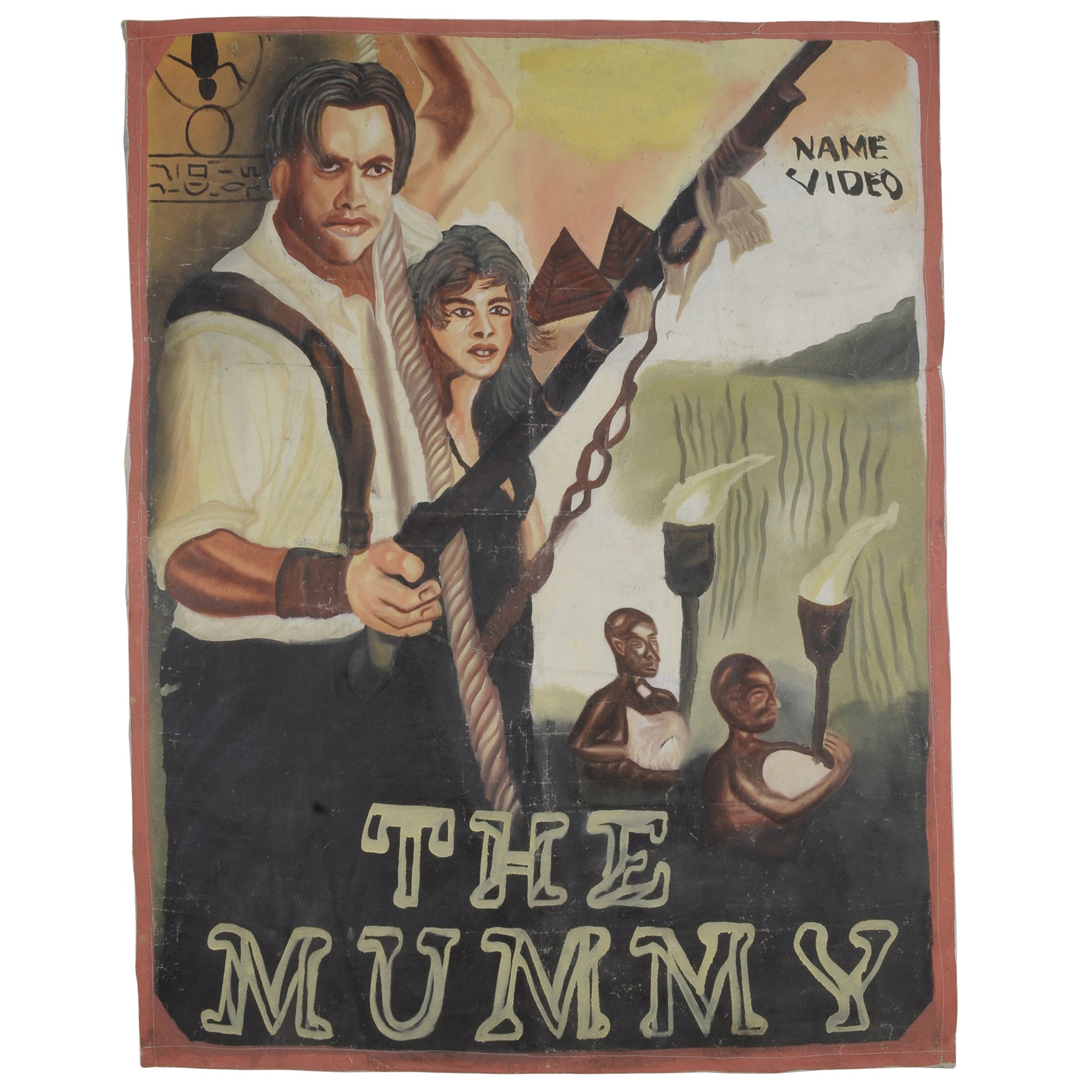 The Mummy Hand-Painted Movie Poster | Ghanaian Art - horror scene artwork