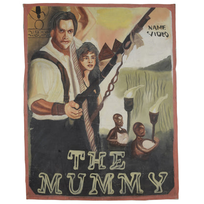 The Mummy Hand-Painted Movie Poster | Ghanaian Art - horror scene artwork