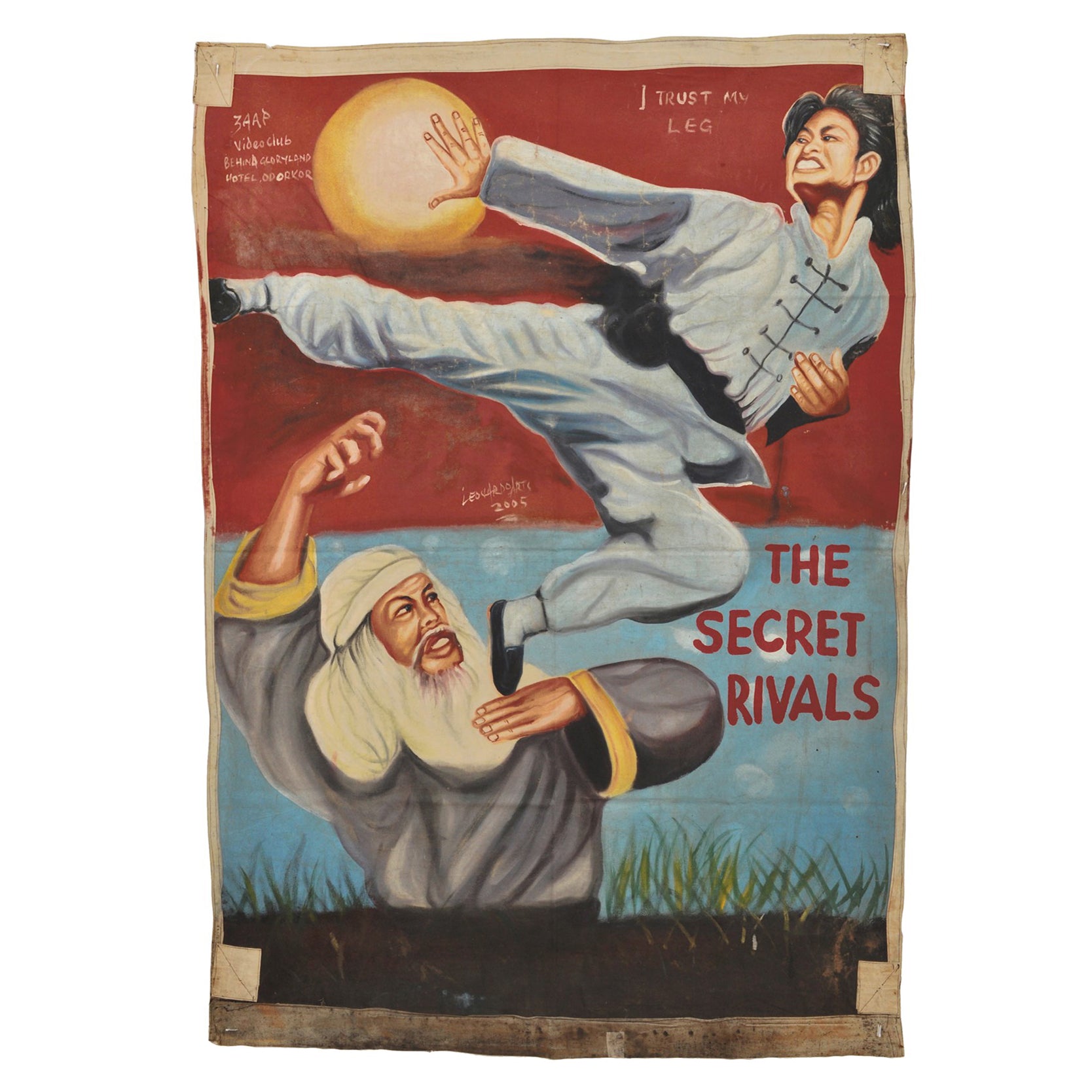 Secret Rivals Wrap THE SECRET RIVALS Movie Poster - Ghana Hand-Painted Art – Tribalgh