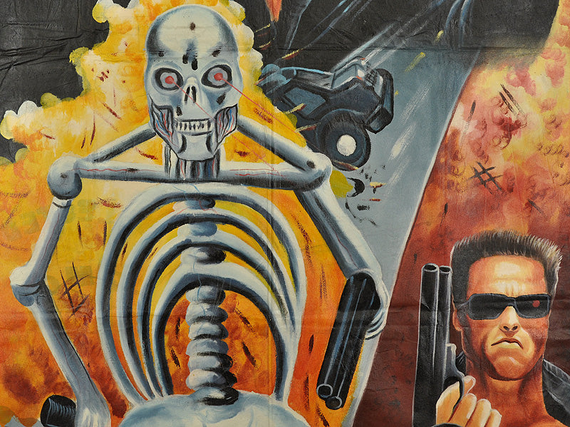 THE TERMINATOR MOVIE POSTER HAND PAINTED IN GHANA FOR THE LOCAL CINEMA MORE DETAILS