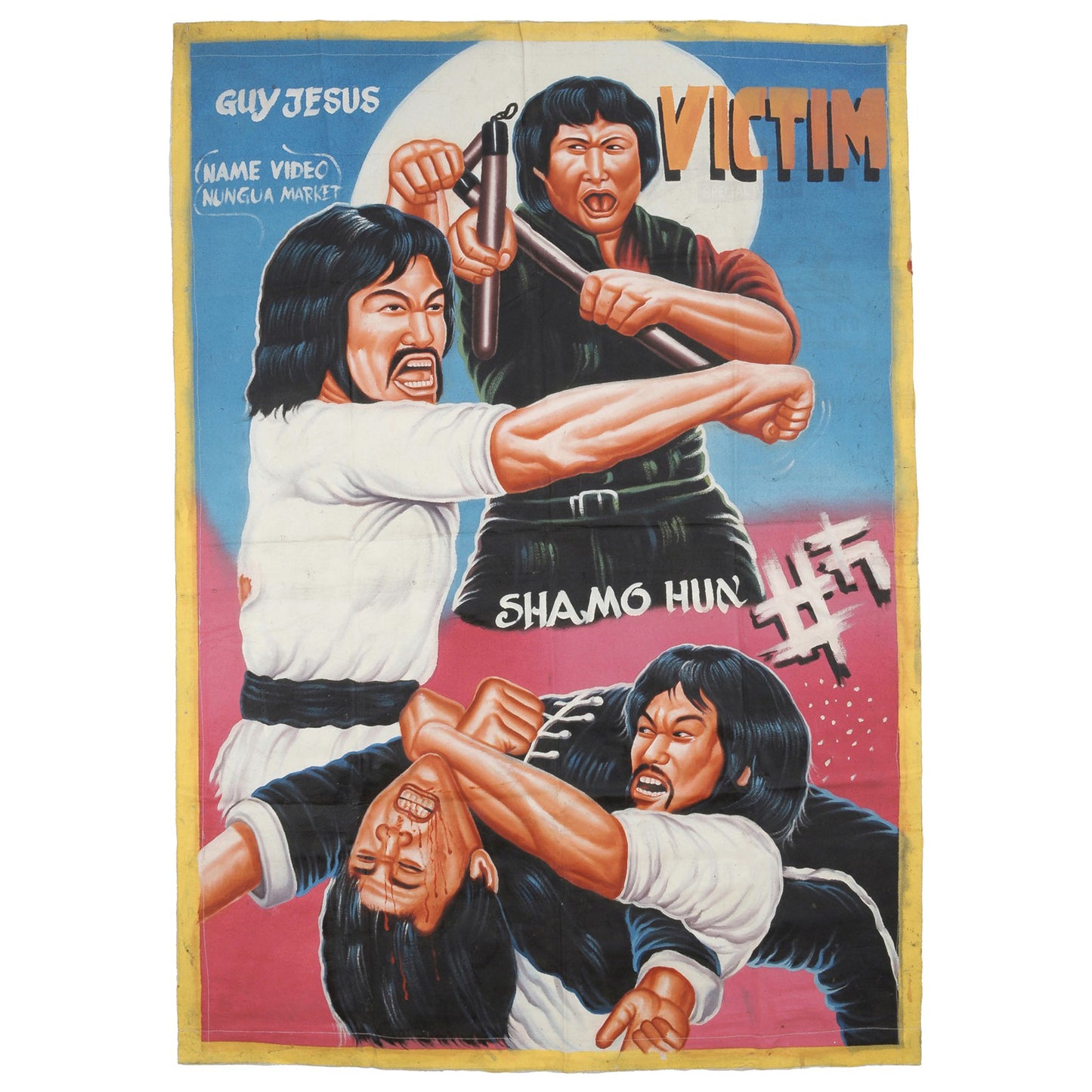 The Victim Movie Poster - Authentic Hand-Painted Ghana Art