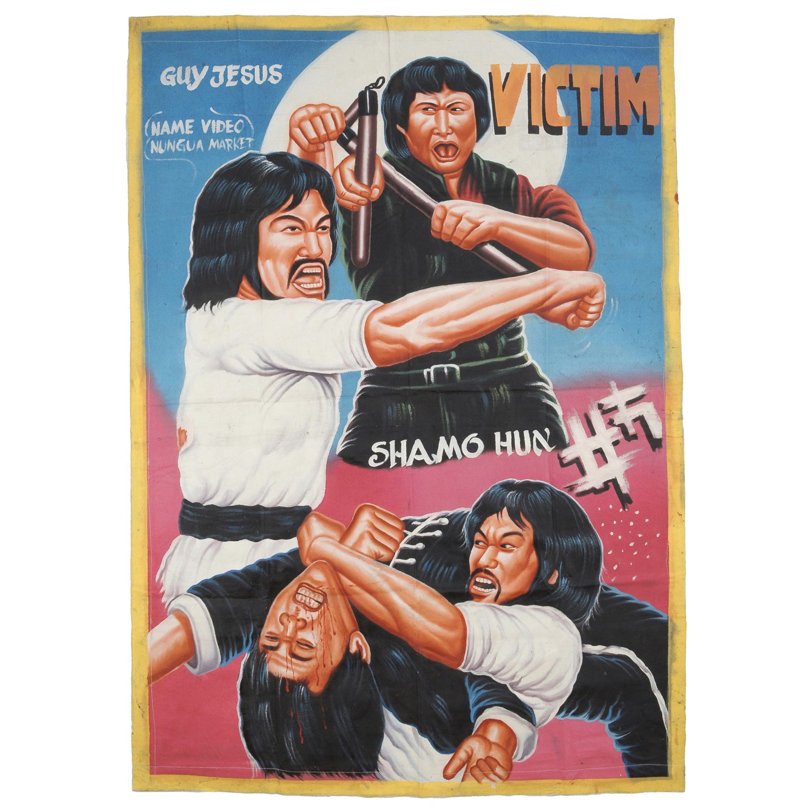 The Victim Movie Poster - Authentic Hand-Painted Ghana Art