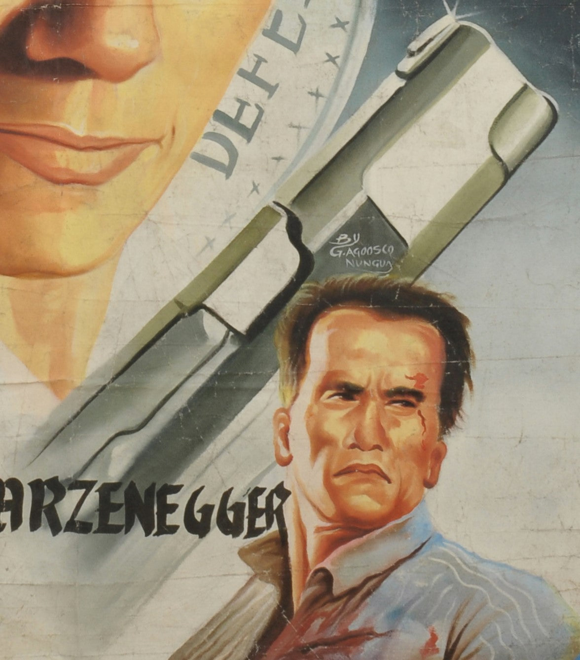 TRUE LIES MOVIE POSTER HAND PAINTED IN GHANA WEST AFRICA FOR THE LOCAL CINEMA MORE DETAILS
