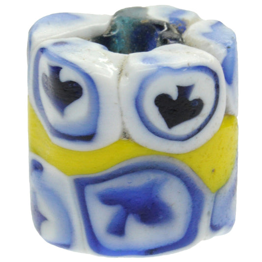 Rare ace of spade Millefiori Venetian Mosaic Trade Bead SB-22615