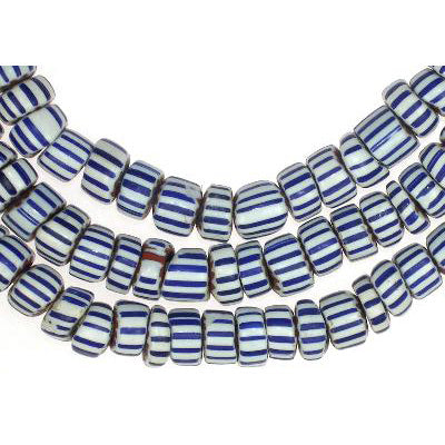 Old Strang Awale Chevron Venetian Glass Trade Beads SB-15761