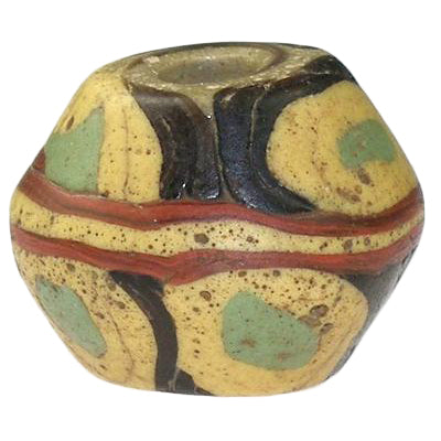 Perle commerciali in vetro africano autentico con bodom antico raro SB-19704