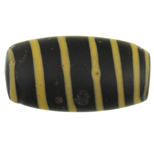 Rare Old Large "Bumble Bee" Fancy Venetian Wound Glass Bead African Trade SB-27062