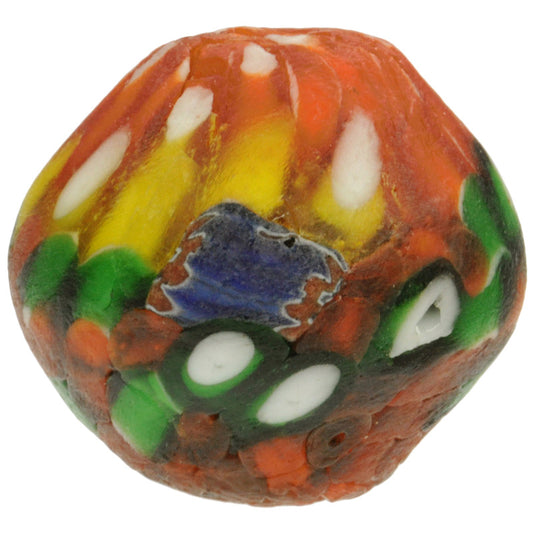 Large Bicone African Trade Bead - Recycled Ghana Glass Bead