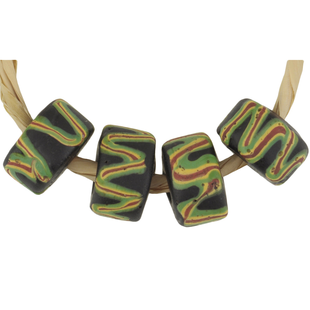 Seltene ausgefallene antike venezianische Glashandelsperlen, 1800er Jahre afrikanische Lampwork