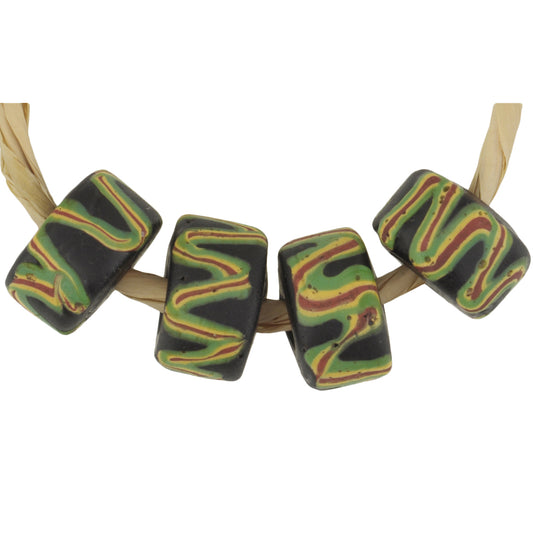 Rare Fancy Antique Venetian Glass Trade Beads, 1800S African Lampwork