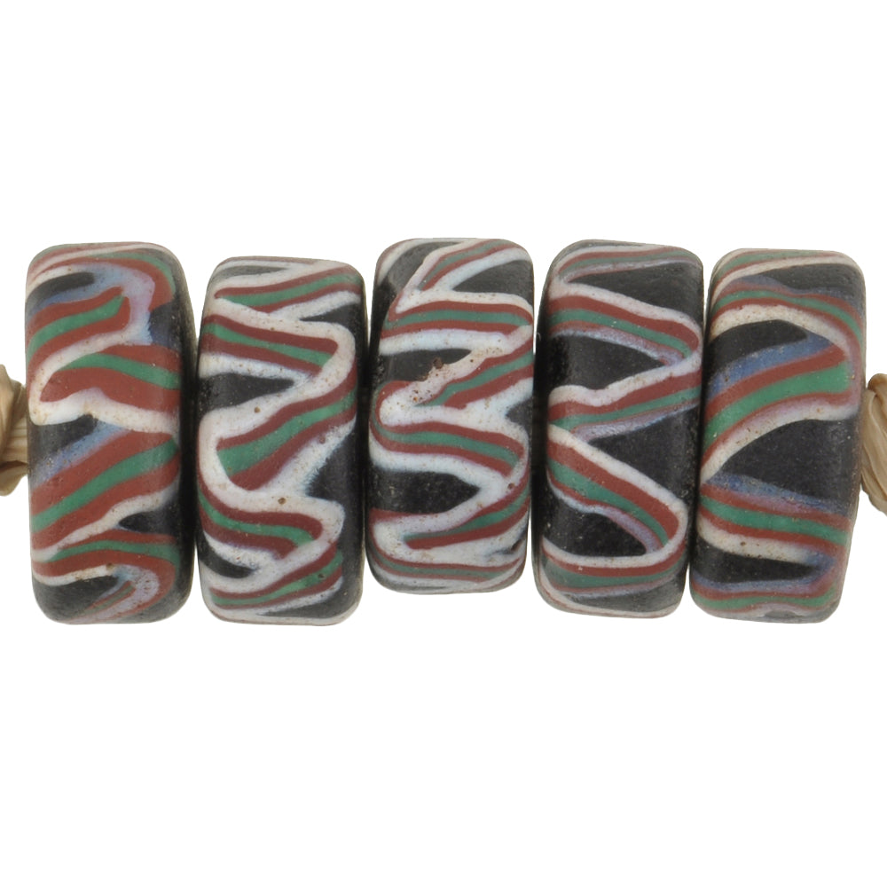 Rare Antique Fancy Venetian Lampwork Glass Trade Beads, 11Mm